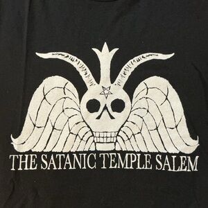 Satanic Temple SALEM Anvil Black and White Graphic Tee Size Small NWOT